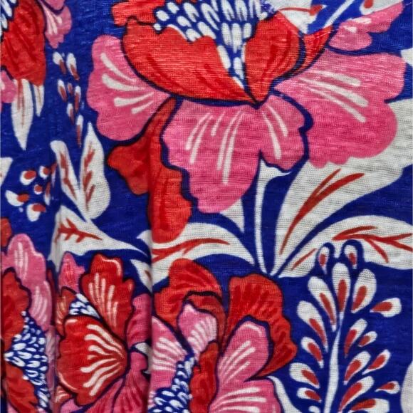 SIGRID OLSeN 100% Linen Tropical Floral Blouse Plus Size 2X New! - Picture 6 of 6